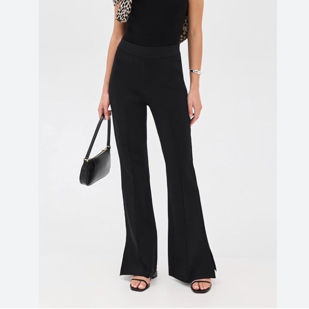 Apiece Apart Hana Pull On Flare High Rise Pants Ponte Knit Size L NWT Sport
